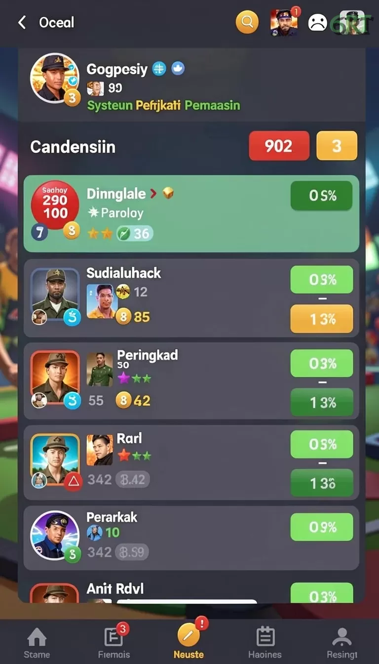 Galeri pratinjau visual 6rt build APK resmi terbaru